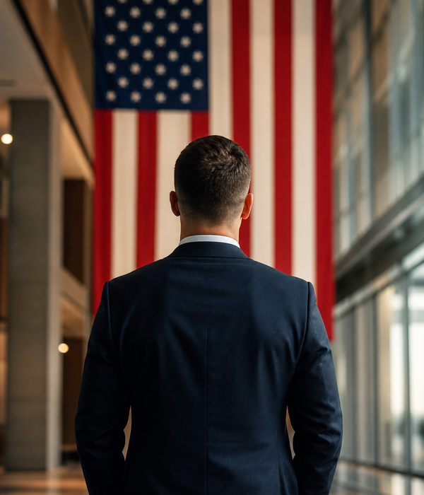 Veteran saluting the American flag